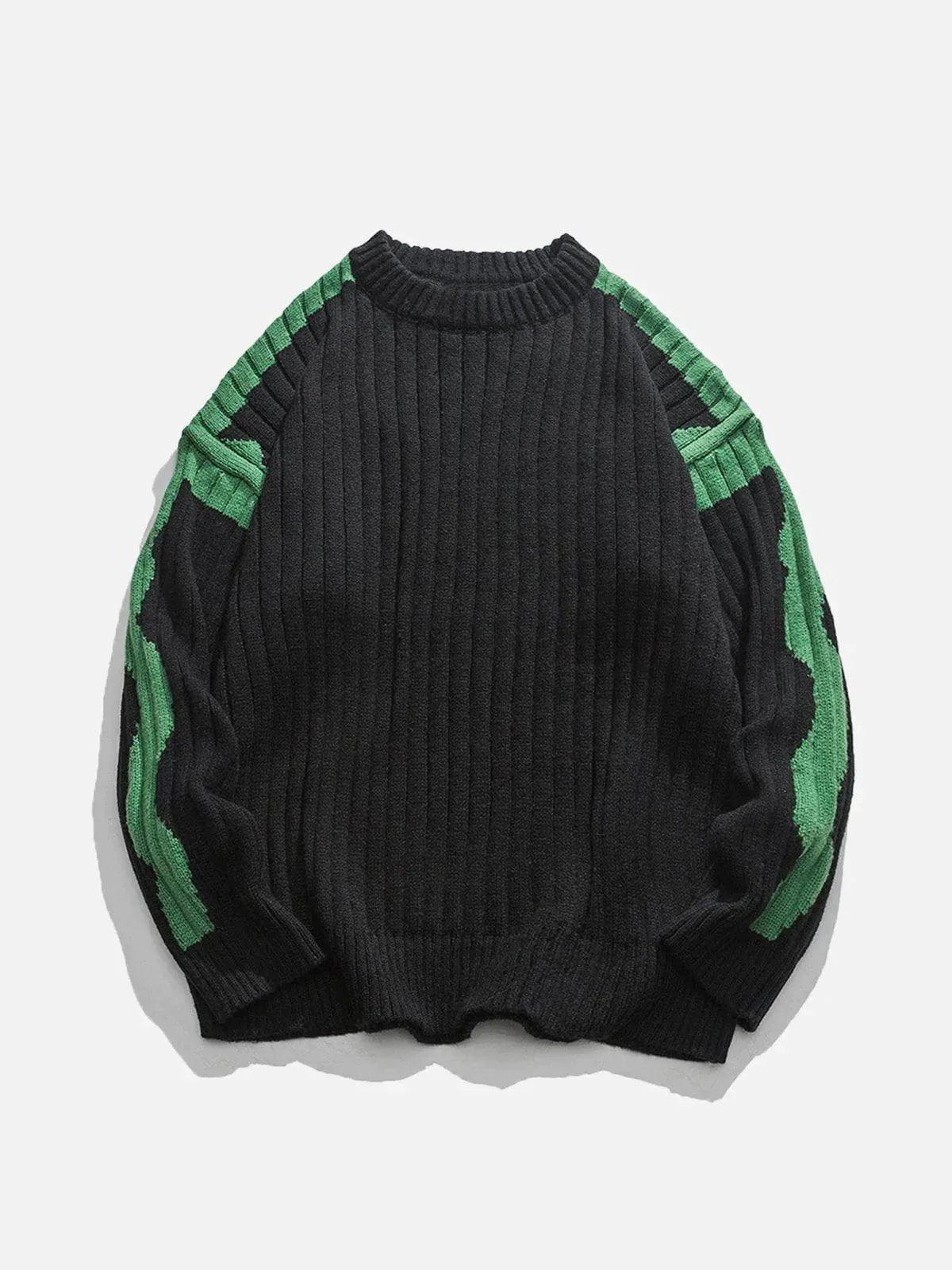 1984® - Color Contrast Patchwork Sweater - 1984brand