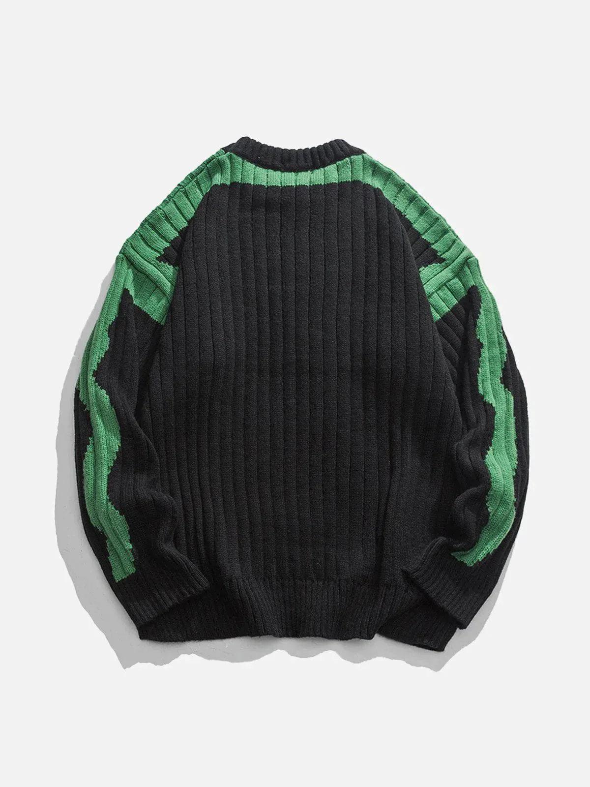 1984® - Color Contrast Patchwork Sweater - 1984brand