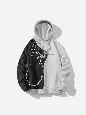 1984® - Colorblock Bear Print Hoodie - 1984brand