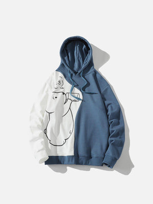 1984® - Colorblock Bear Print Hoodie - 1984brand