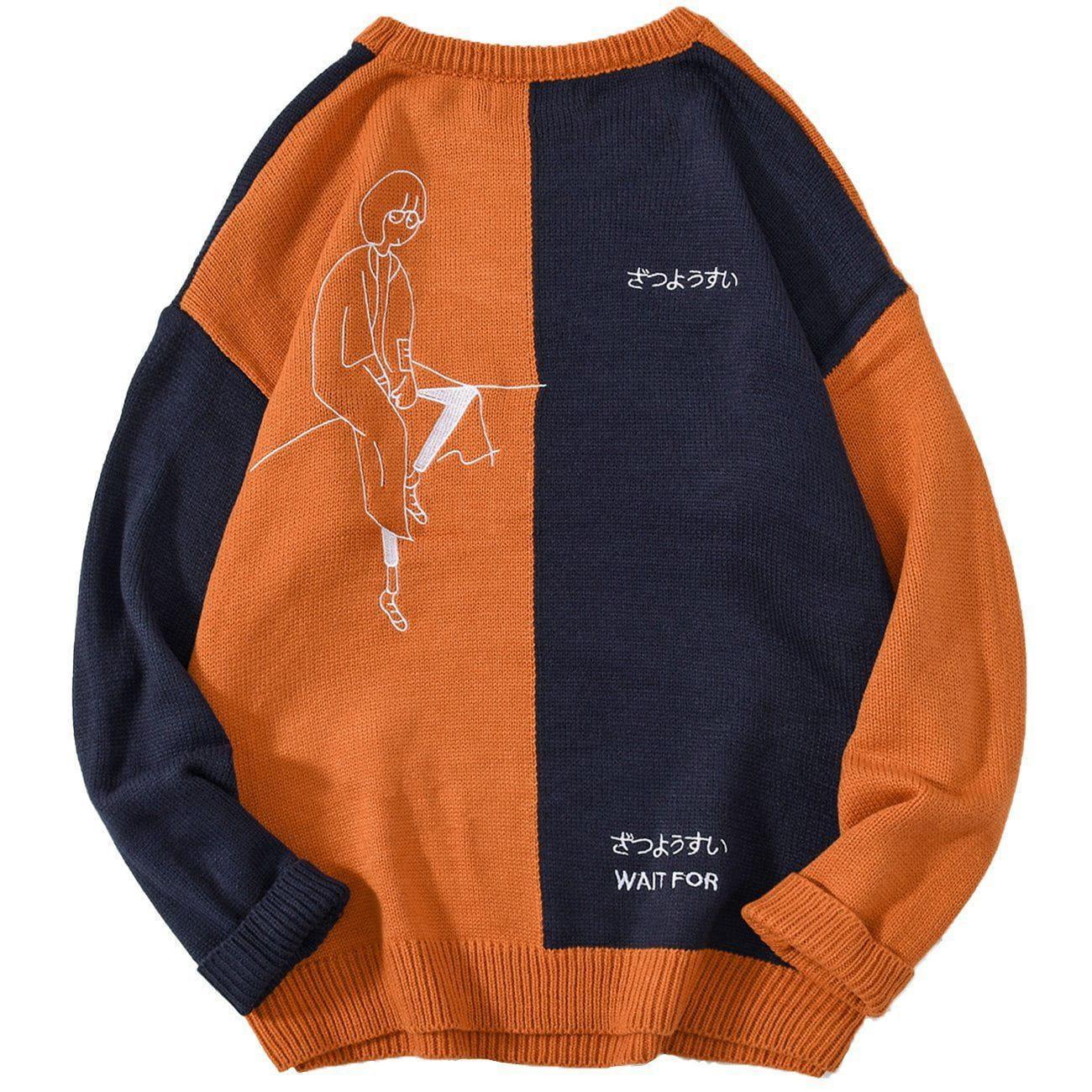 1984® - Colorblock Meditation Knit Sweater - 1984brand