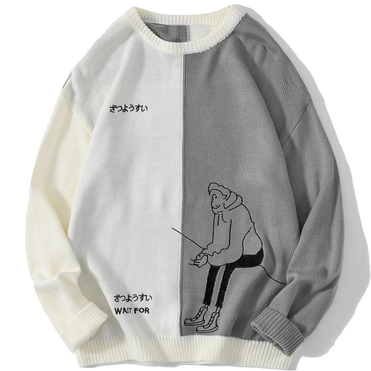 1984® - Colorblock Meditation Knit Sweater - 1984brand