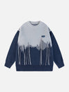 1984® - Colorblock Mountain Graphic Tassel Sweater - 1984brand