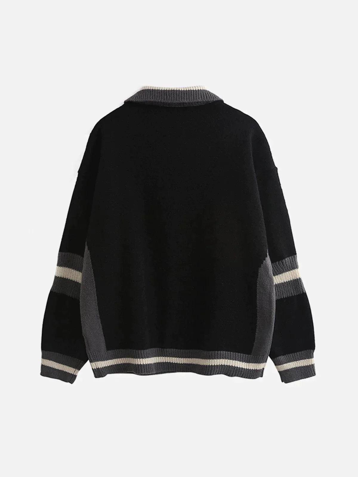 1984® - Colorblock Polo Collar Sweater - 1984brand