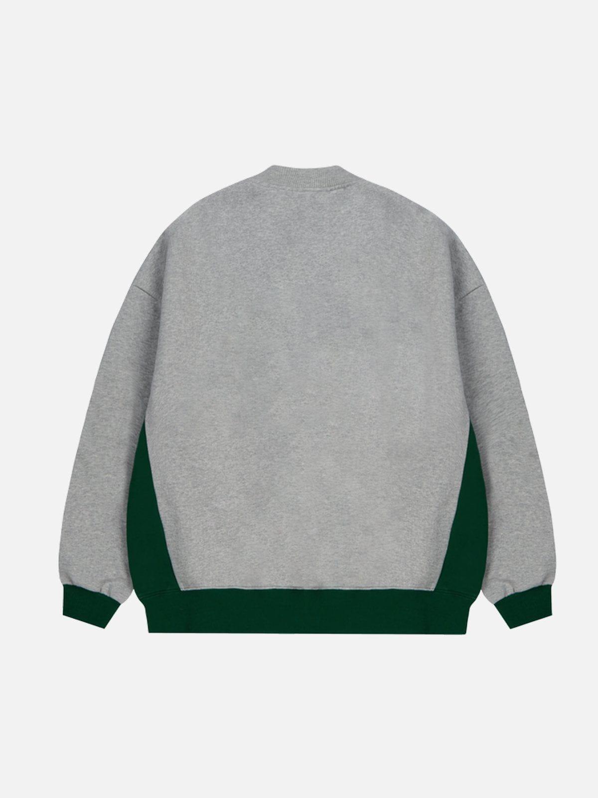 1984® - Contrast Faux Embroidery Print Sweatshirt - 1984brand
