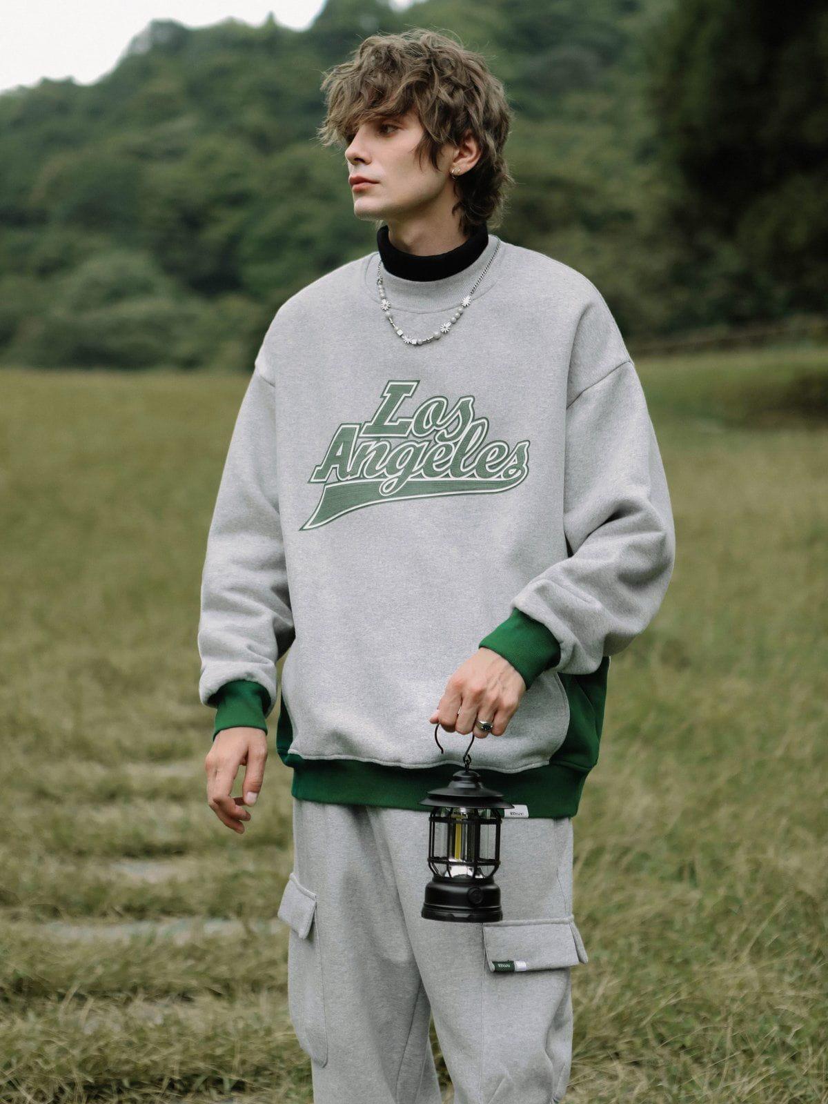1984® - Contrast Faux Embroidery Print Sweatshirt - 1984brand