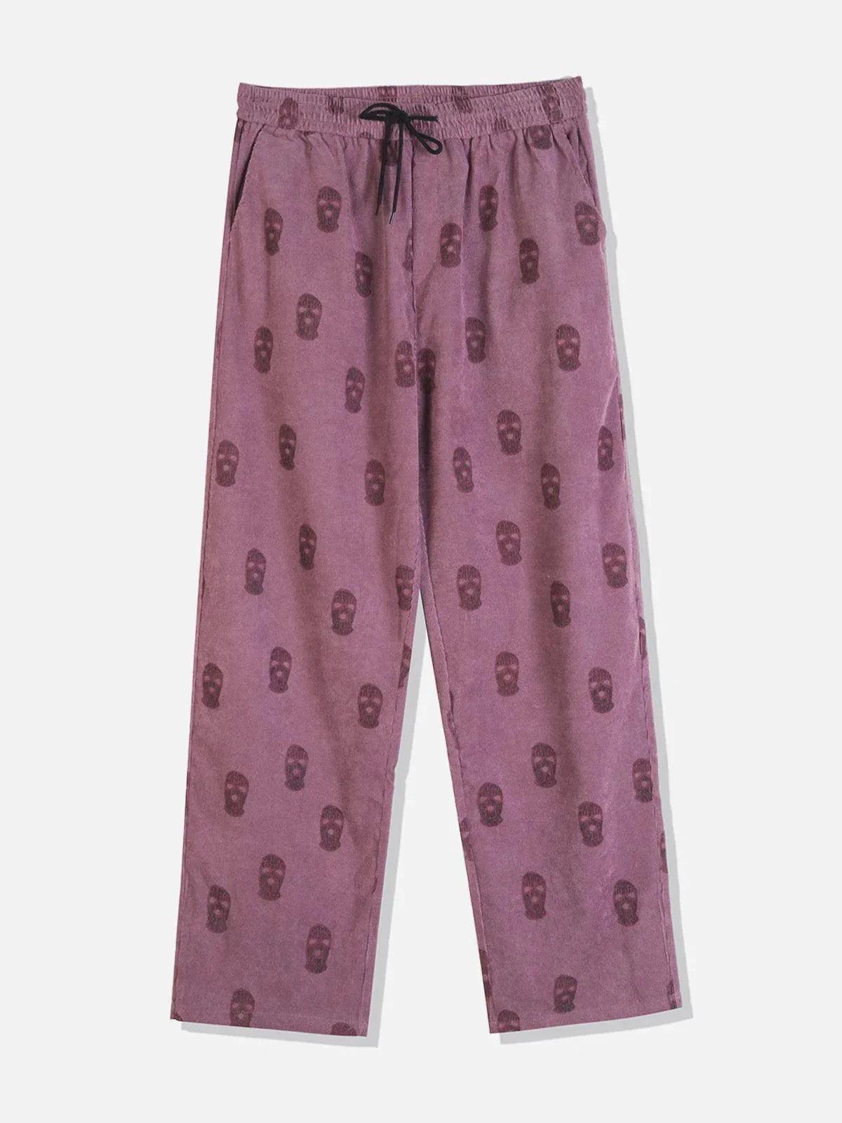 1984® - Corduroy Mask Print Pants - 1984brand