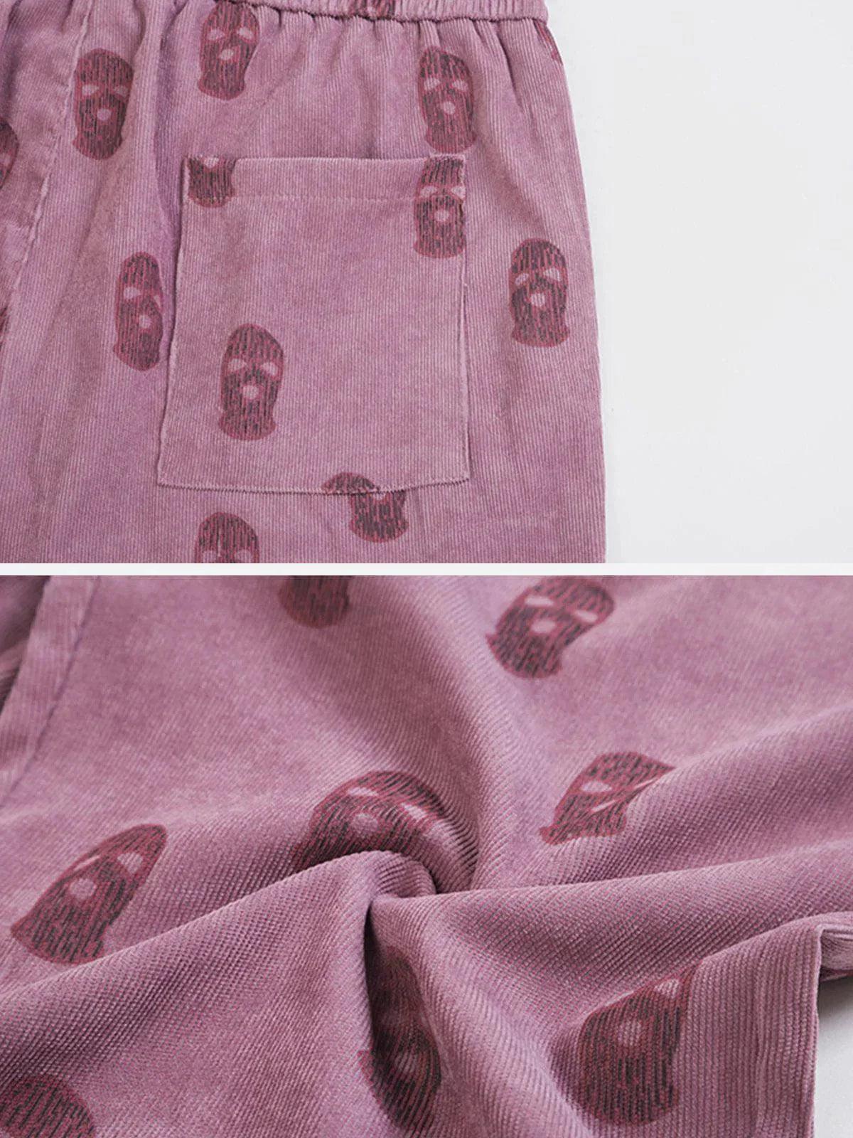 1984® - Corduroy Mask Print Pants - 1984brand