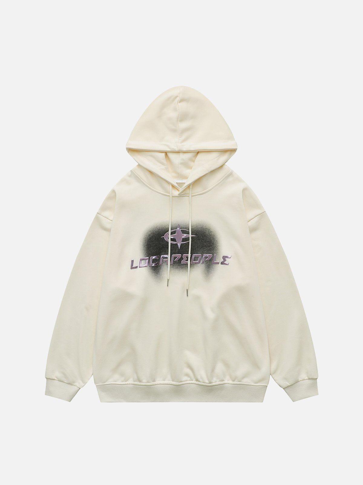 1984® - Cross Star Letter Foam Print Hoodie - 1984brand