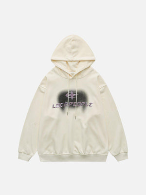 1984® - Cross Star Letter Foam Print Hoodie - 1984brand