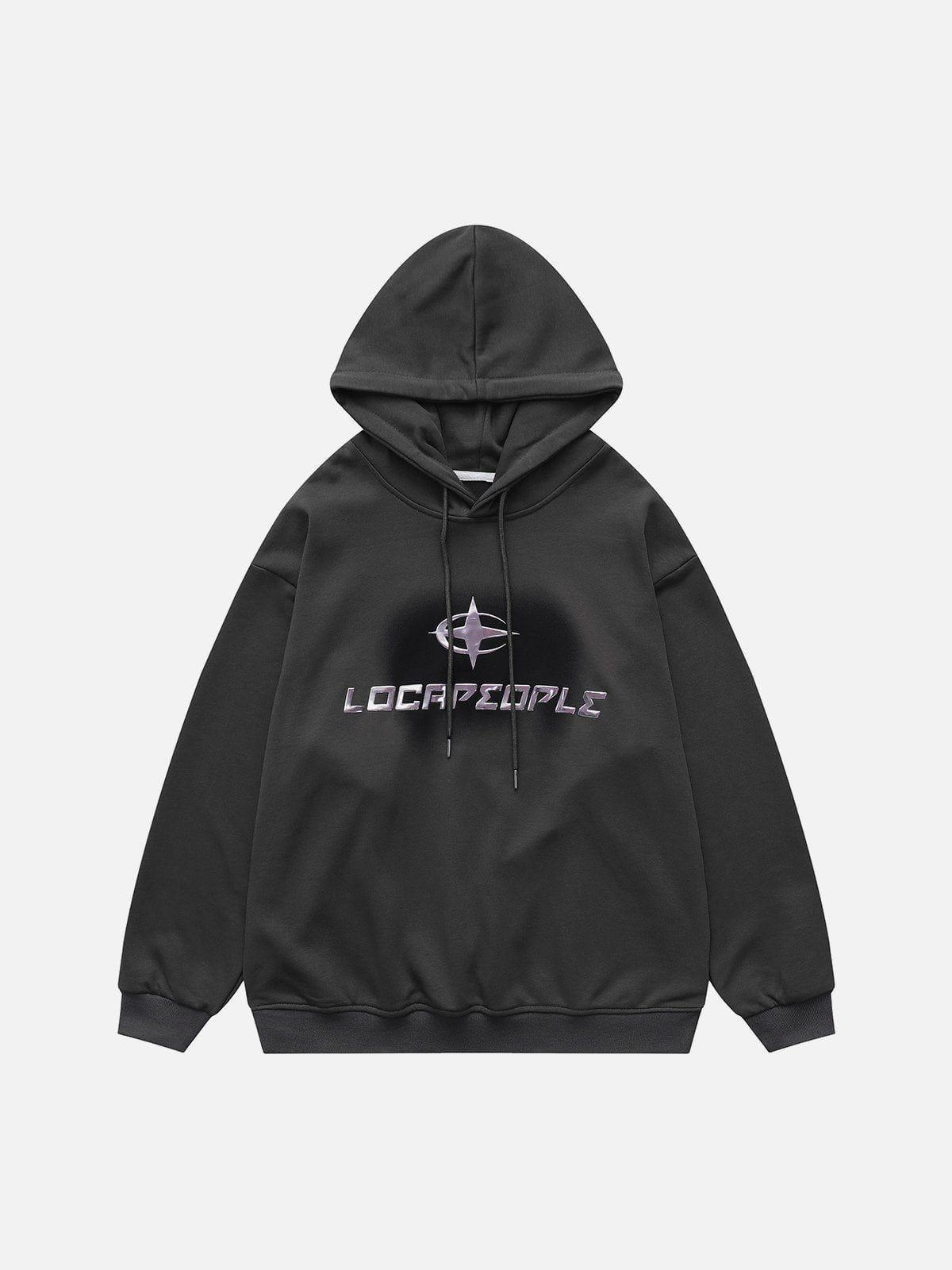 1984® - Cross Star Letter Foam Print Hoodie - 1984brand