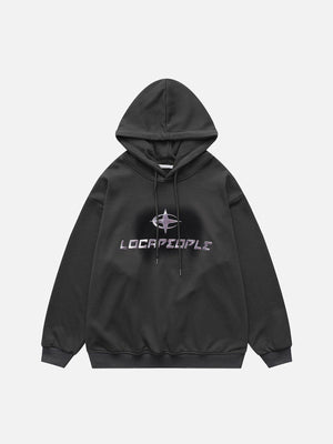1984® - Cross Star Letter Foam Print Hoodie - 1984brand