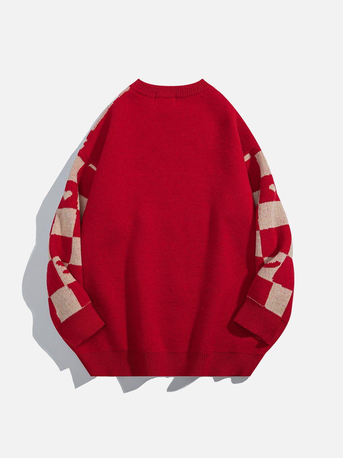 1984® - Cute Rabbit Plaid Sweater - 1984brand