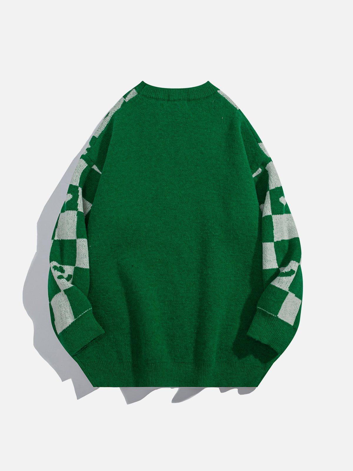 1984® - Cute Rabbit Plaid Sweater - 1984brand