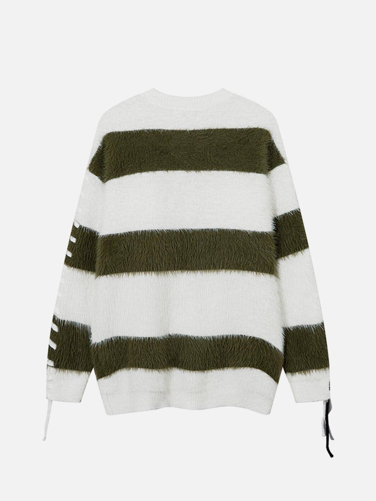 1984® - Cute Rabbit Stripe Mohair Sweater - 1984brand