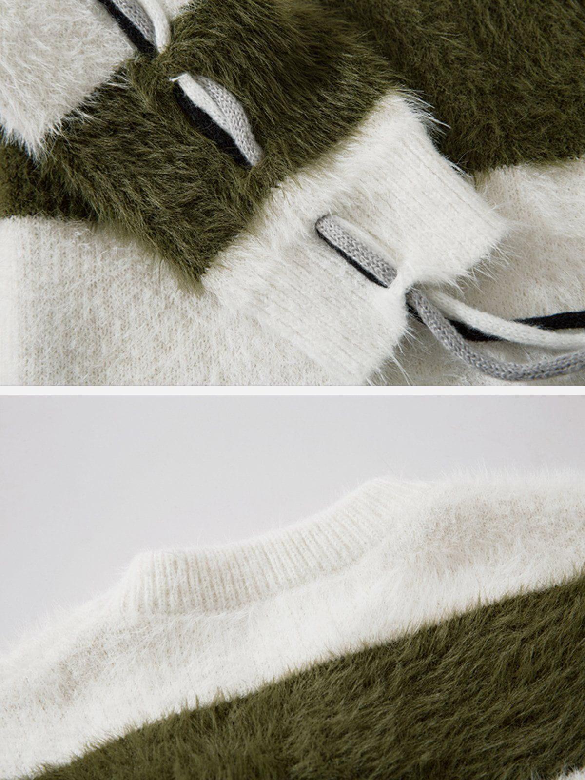 1984® - Cute Rabbit Stripe Mohair Sweater - 1984brand