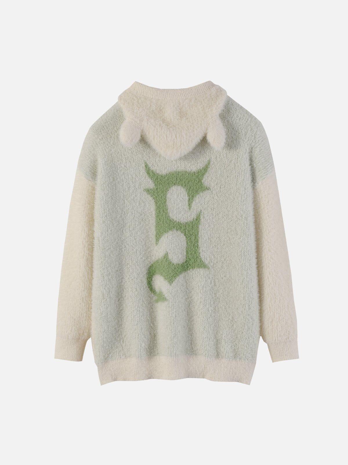 1984® - Devil Letter Number Mohair Hoodie - 1984brand