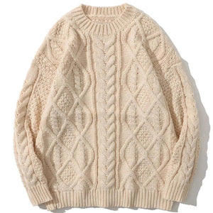 1984® - Diamond Twisted Flower Knit Sweater - 1984brand