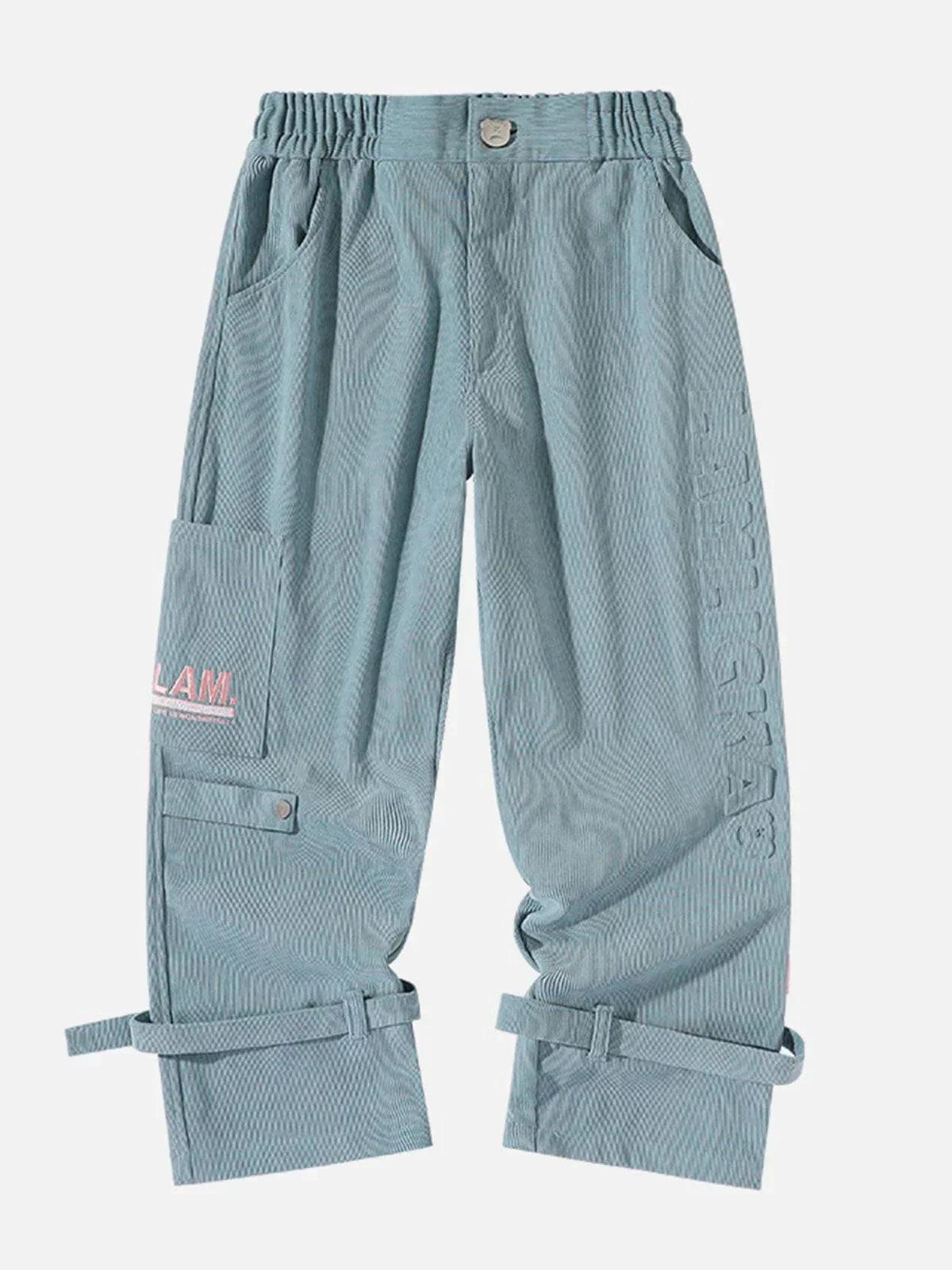 1984® - Dimensional Print Leg Straps Pants - 1984brand