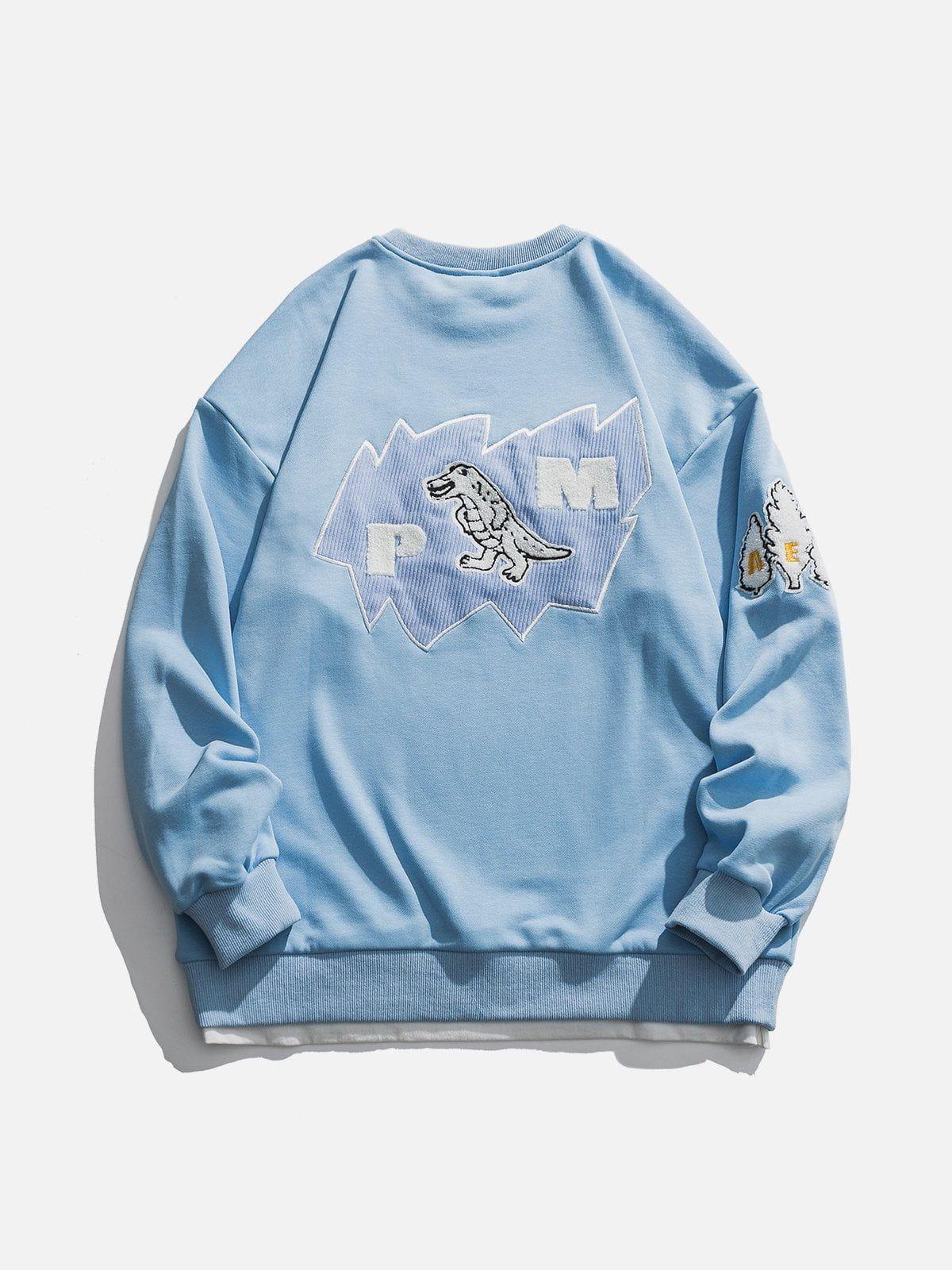 1984® - Dinosaurs Embroidery Print Sweatshirt - 1984brand