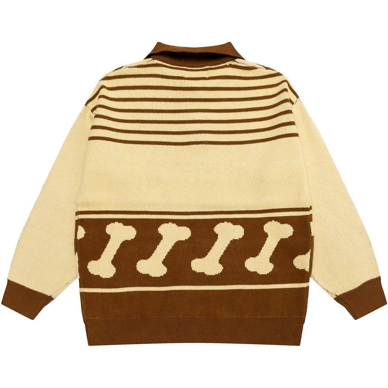 1984® - Dog Letters Pattern Knit Sweater - 1984brand