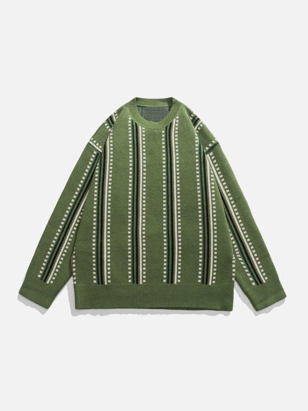 1984® - Dot Vertical Stripe Knit Sweater - 1984brand