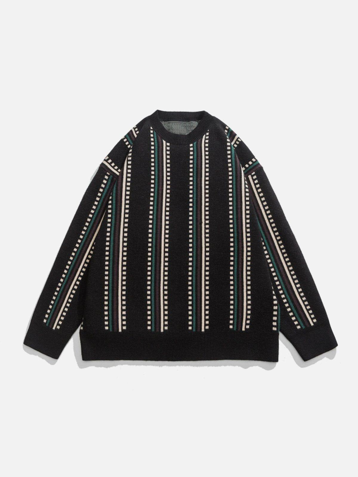 1984® - Dot Vertical Stripe Knit Sweater - 1984brand