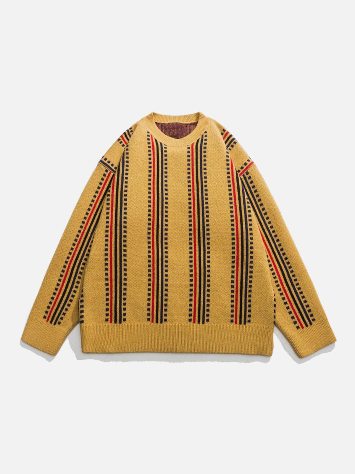 1984® - Dot Vertical Stripe Knit Sweater - 1984brand