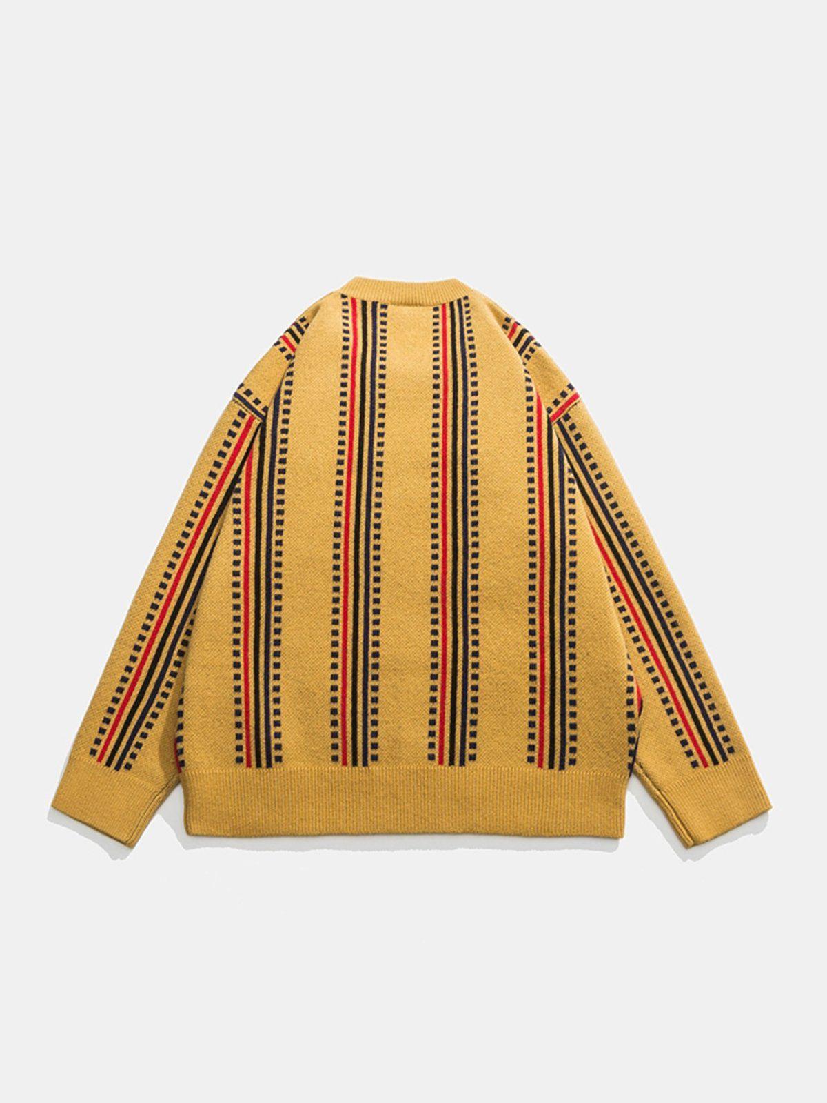 1984® - Dot Vertical Stripe Knit Sweater - 1984brand