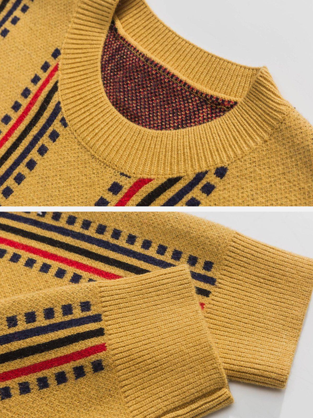 1984® - Dot Vertical Stripe Knit Sweater - 1984brand