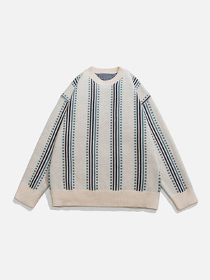 1984® - Dot Vertical Stripe Knit Sweater - 1984brand