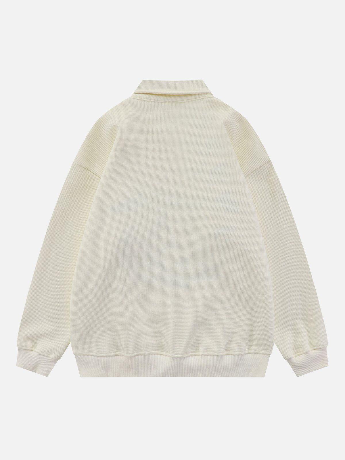 1984® - Embroidered Bunny Waffle Polo Sweatshirt - 1984brand