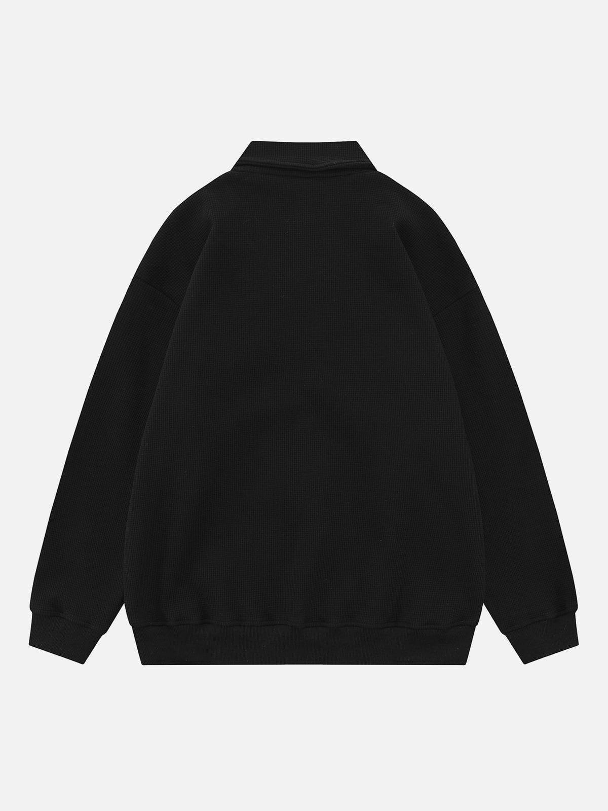 1984® - Embroidered Bunny Waffle Polo Sweatshirt - 1984brand