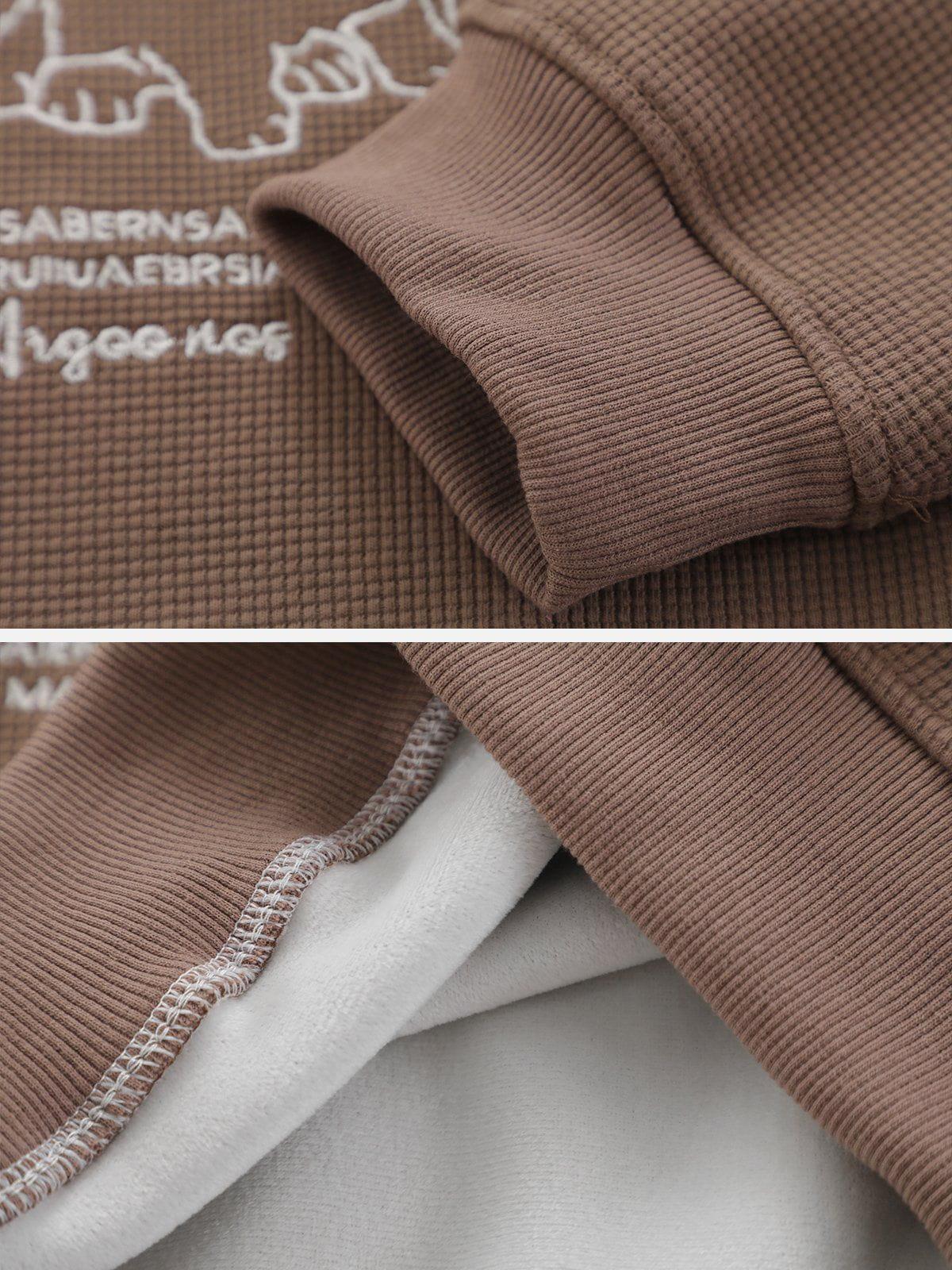 1984® - Embroidered Bunny Waffle Polo Sweatshirt - 1984brand