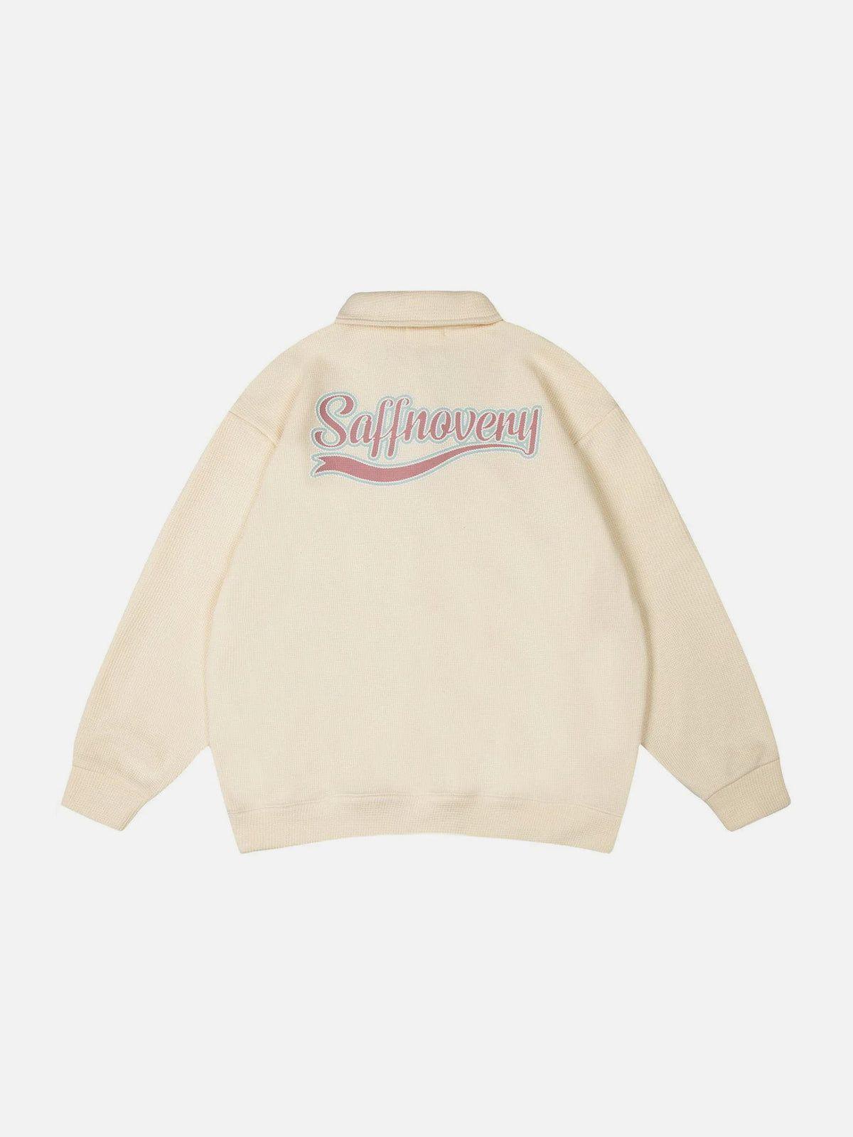 1984® - Embroidered Heart Button Lapel Sweatshirt - 1984brand