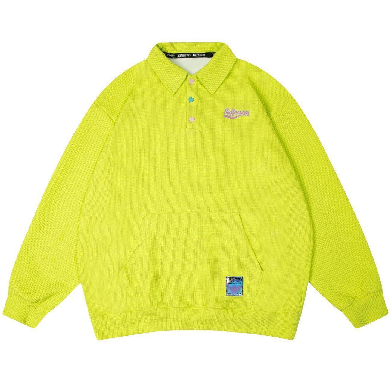 1984® - Embroidered Heart Button Lapel Sweatshirt - 1984brand