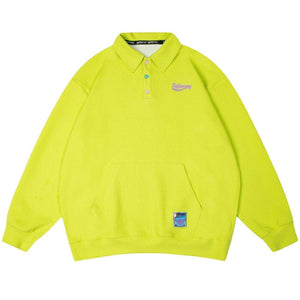 1984® - Embroidered Heart Button Lapel Sweatshirt - 1984brand