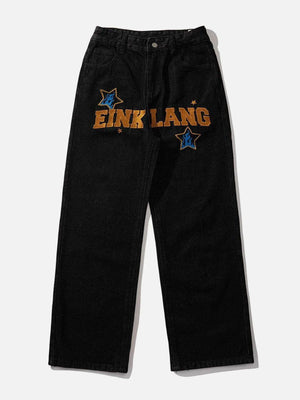 1984® - Embroidered Letter Jeans - 1984brand