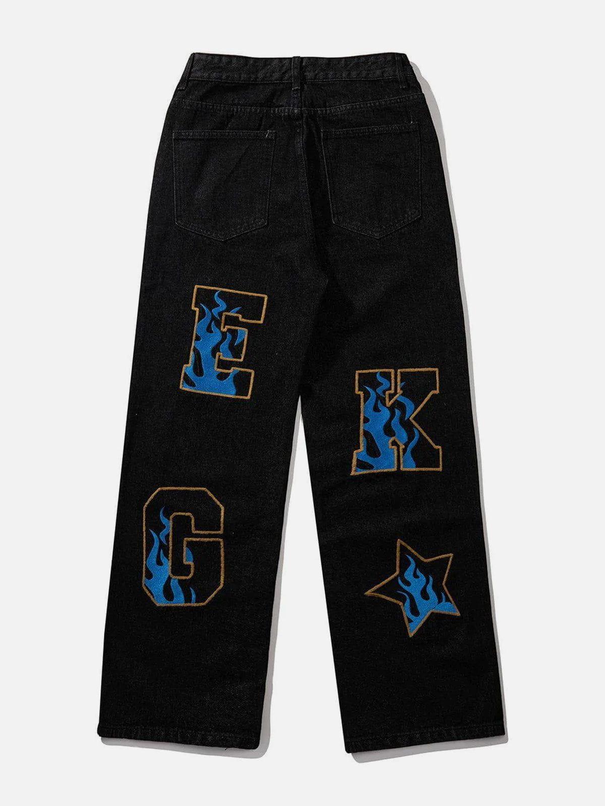 1984® - Embroidered Letter Jeans - 1984brand