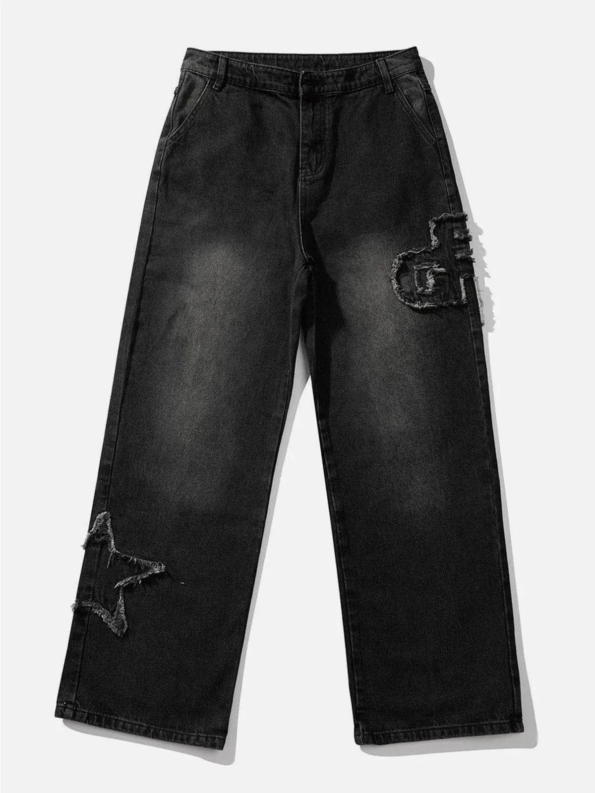 1984® - Embroidered Letter Jeans - 1984brand