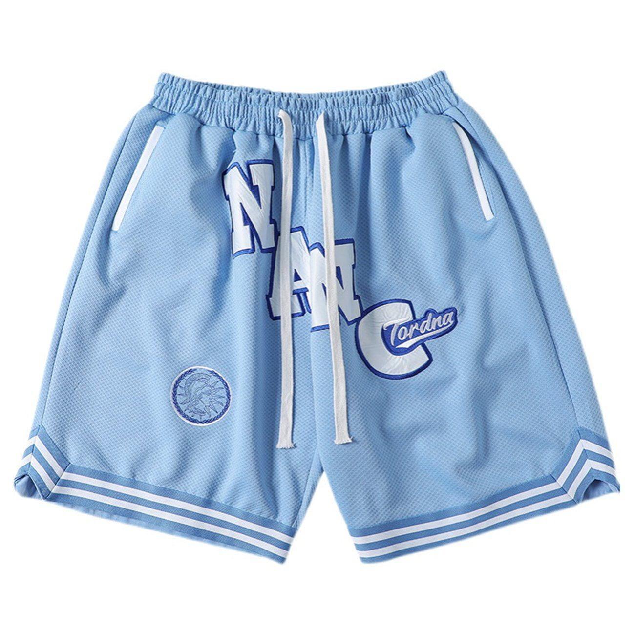 1984® - Embroidered Letters Striped Drawstring Shorts - 1984brand