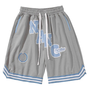 1984® - Embroidered Letters Striped Drawstring Shorts - 1984brand