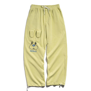 1984® - Embroidered Rabbit Head Drawstring Pants - 1984brand