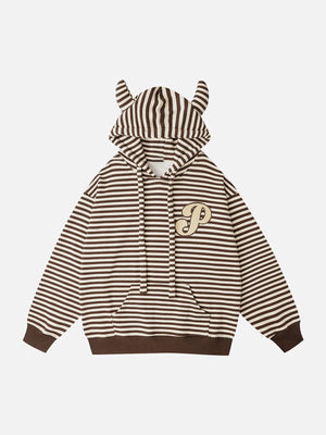 1984® - Embroidered Striped Zipper Hoodie - 1984brand