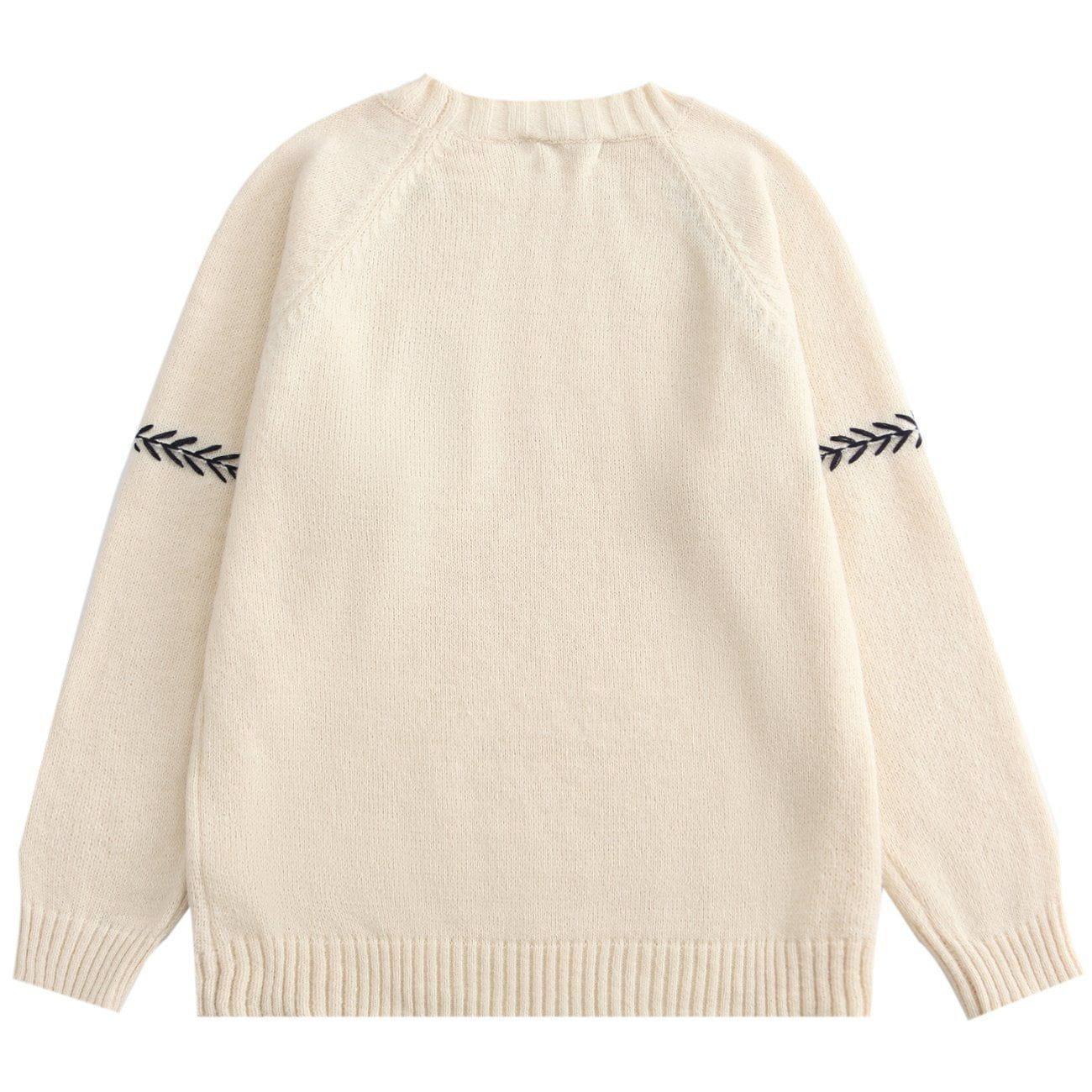 1984® - Embroidery Bear Knit Sweater - 1984brand