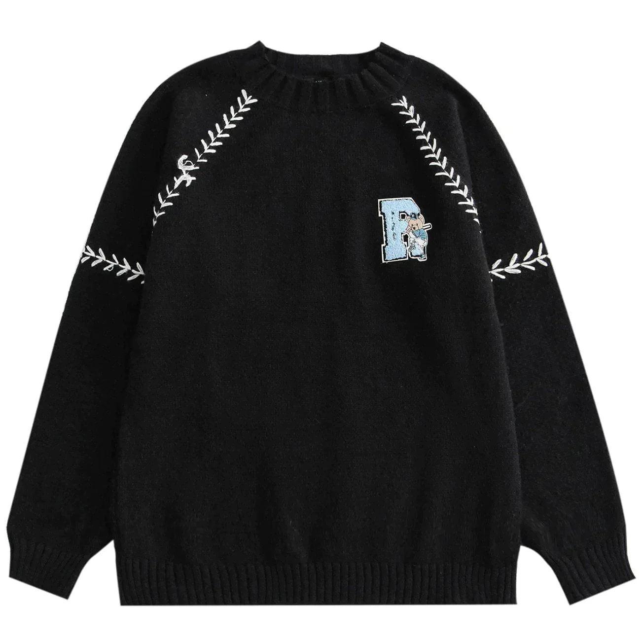 1984® - Embroidery Bear Knit Sweater - 1984brand