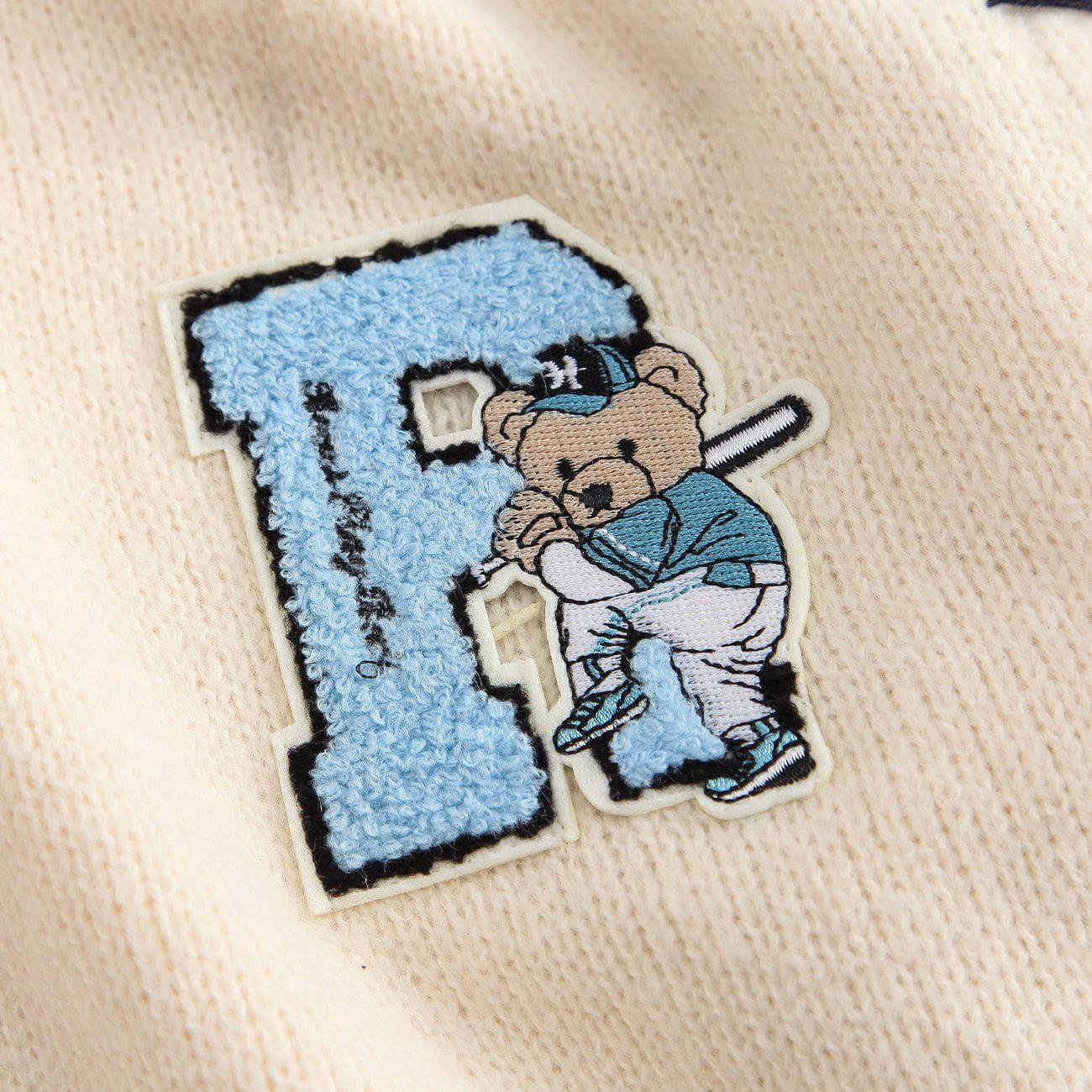 1984® - Embroidery Bear Knit Sweater - 1984brand