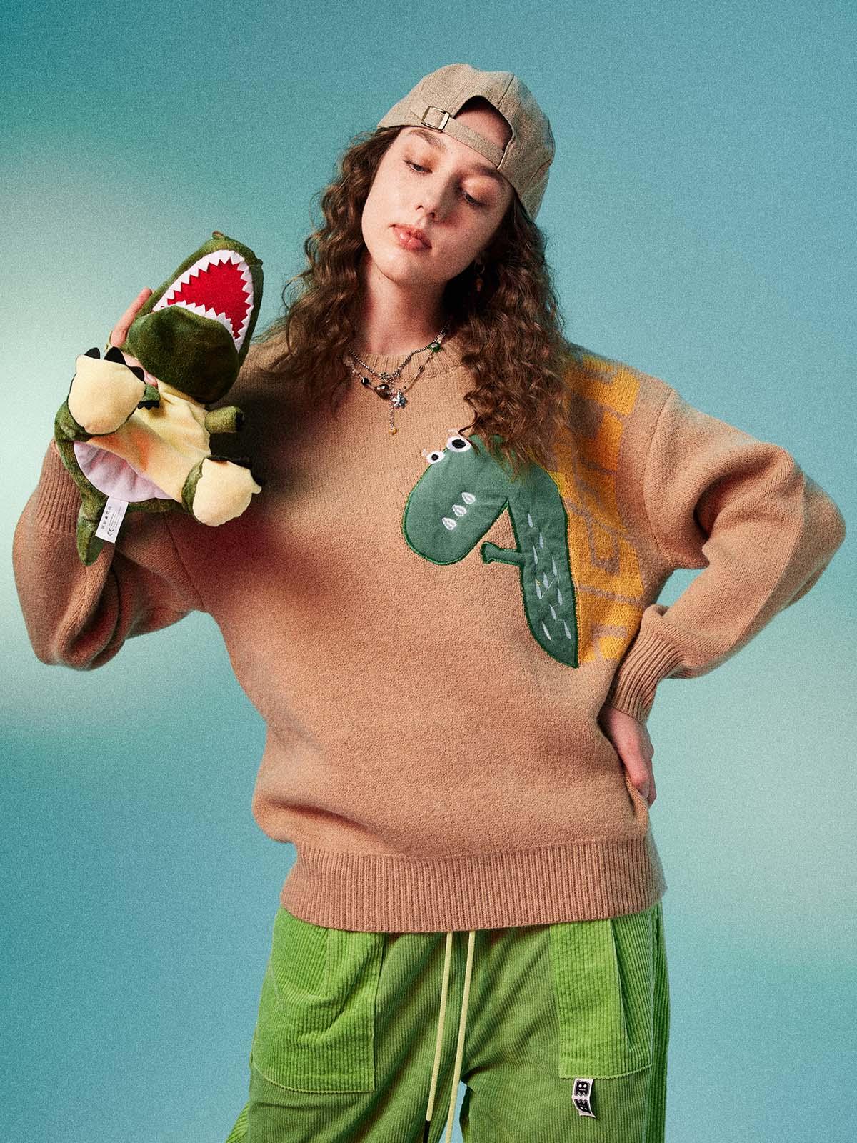 1984® - Embroidery Dinosaur Graphic Sweater - 1984brand