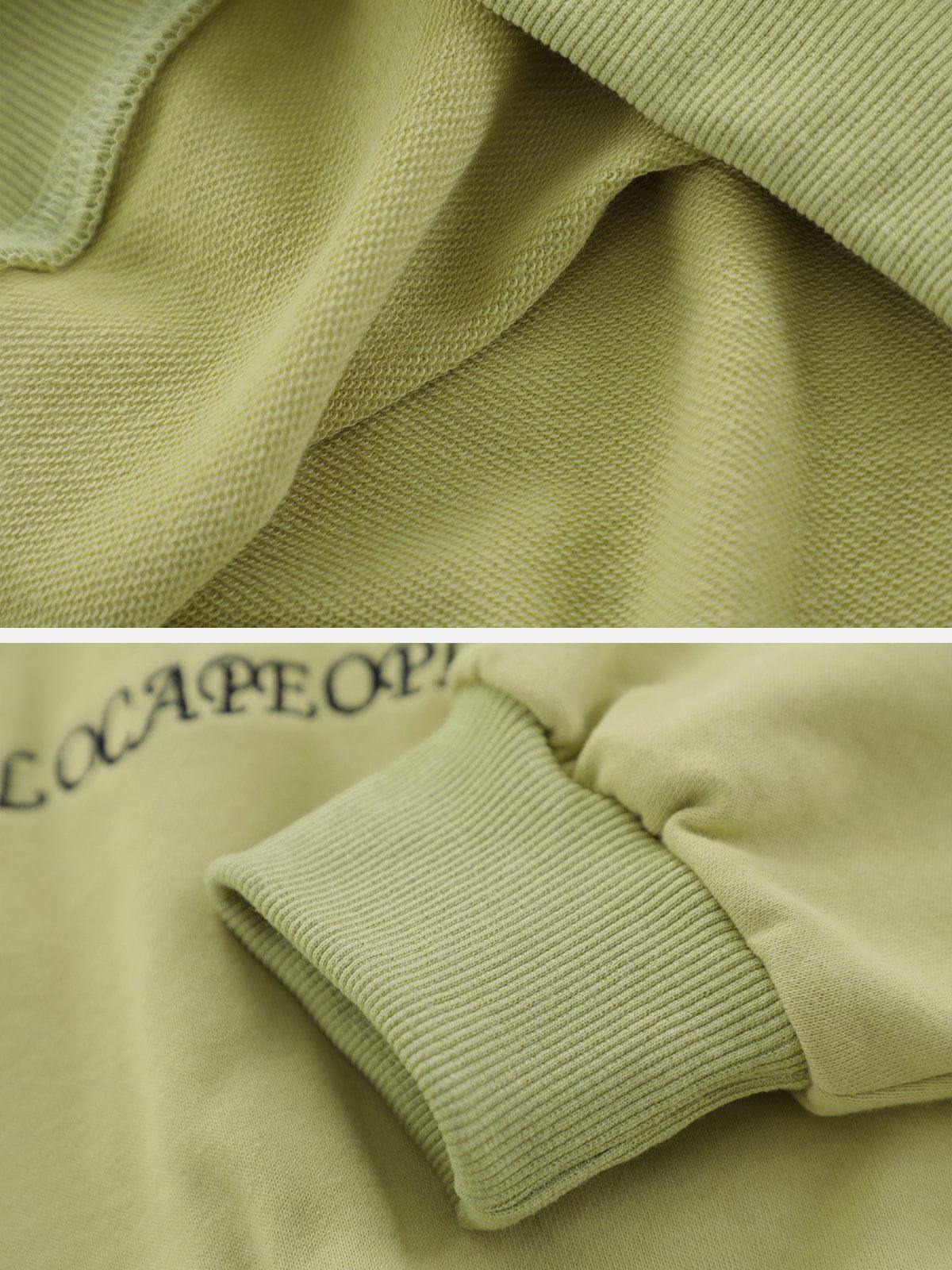 1984® - Embroidery Flower Butterfly Circle Hoodie - 1984brand