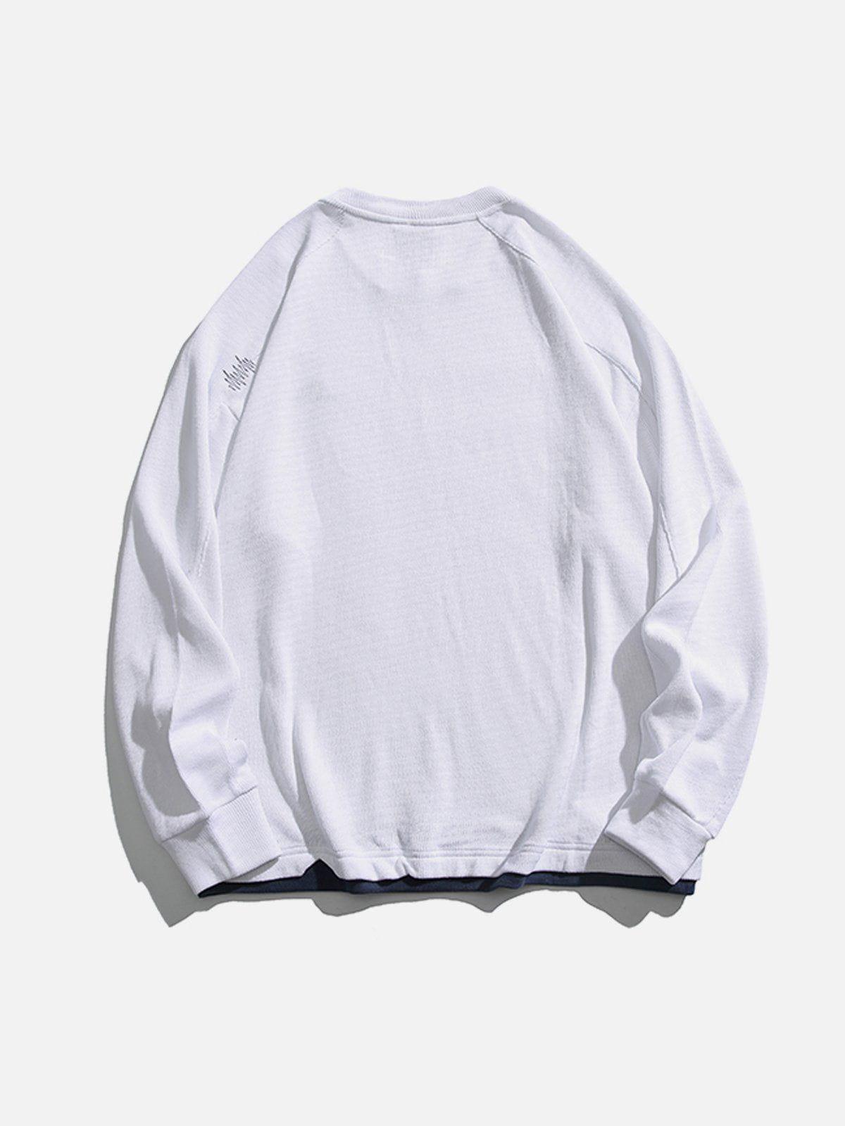 1984® - Embroidery Mountain Fake Two Sweatshirt - 1984brand
